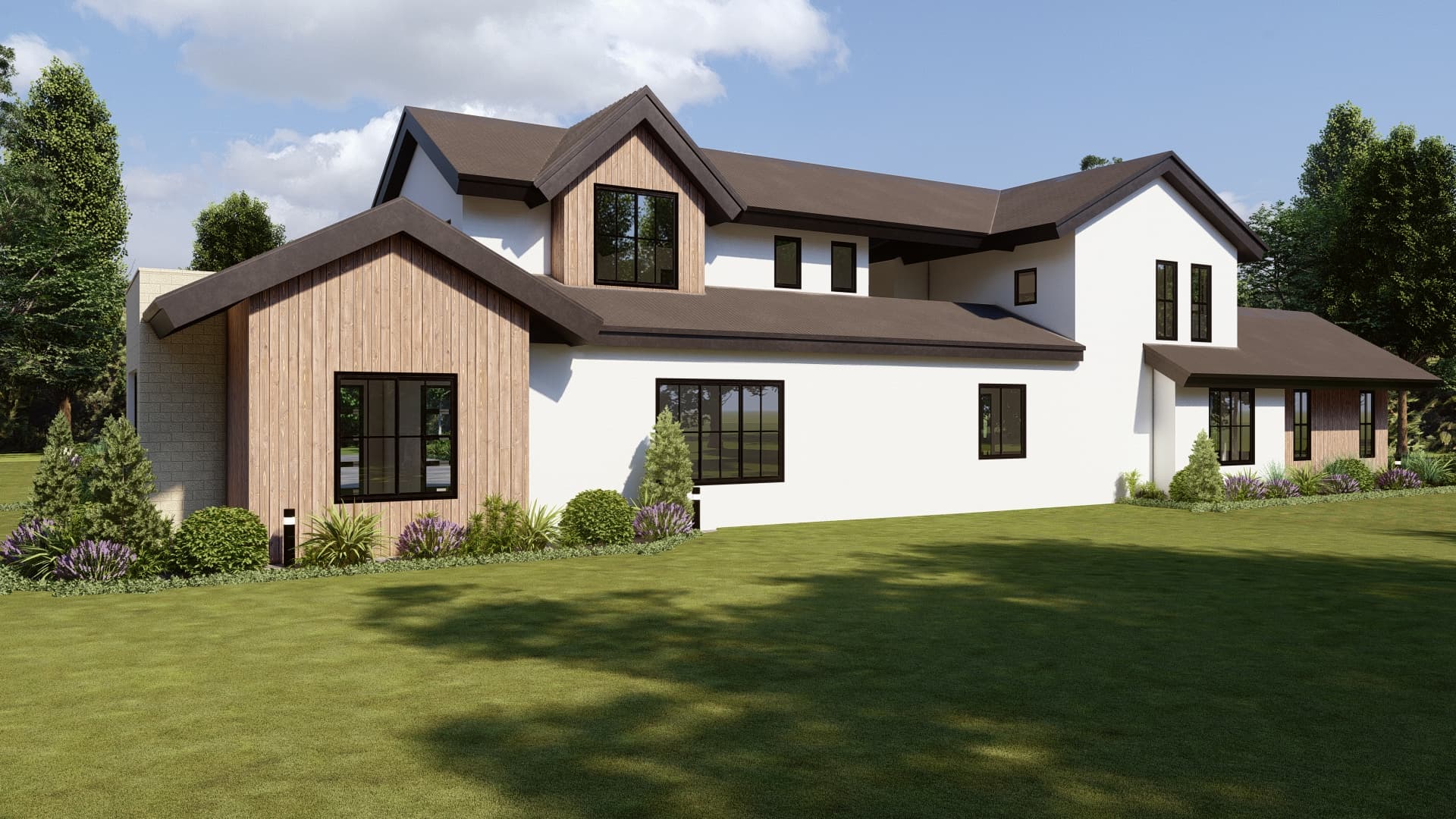 608 E Lake Dr — side elevation rendering