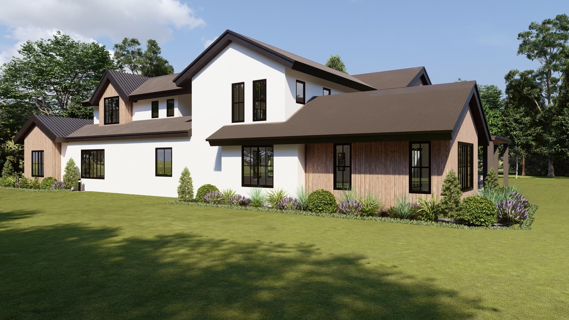 Alternate side elevation rendering — 608 E Lake Dr